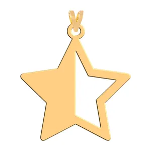 آویز گردنبند طلا 18 عیار زنانه فرشته مدل ستاره WNL-000138