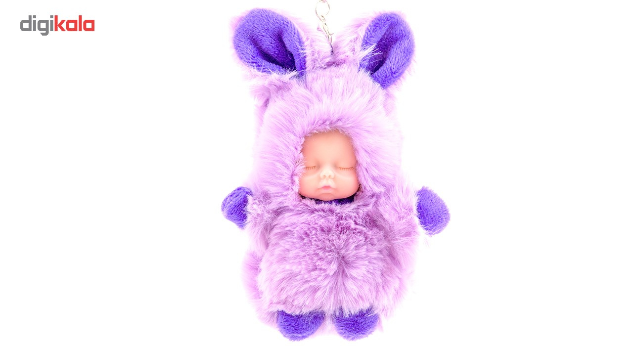 آویز و جاسوئیچی نوزاد لاکچری مدل Purple Rabbit Dress