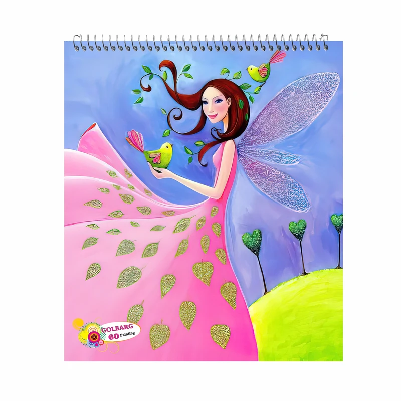 دفتر نقاشی 60 برگ گلبرگ طرح دخترانه خاص کد 1369