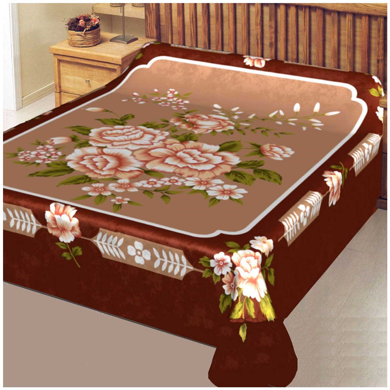 پتو کالای خواب متین مدل گلبافت 219  یک نفره سایز 220x160