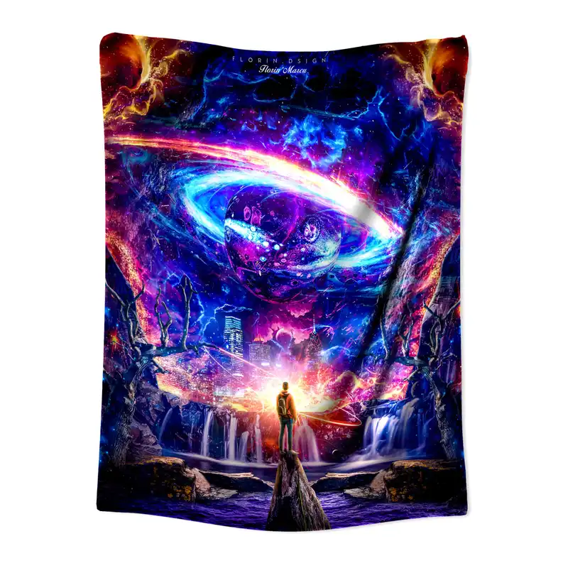 پوستر پارچه ای مدل بکدراپ بلک لایت کد 1503