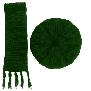 ست کلاه و شال گردن بافتنی بچگانه کد C2