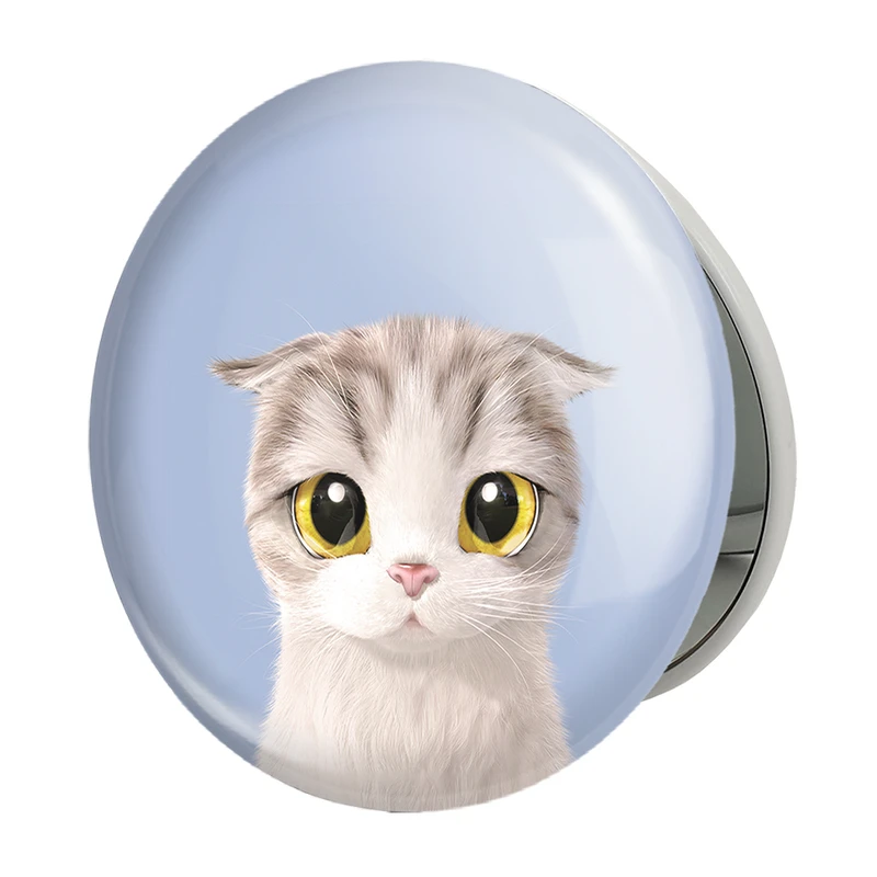 آینه جیبی خندالو طرح گربه مدل تاشو کد 28328 