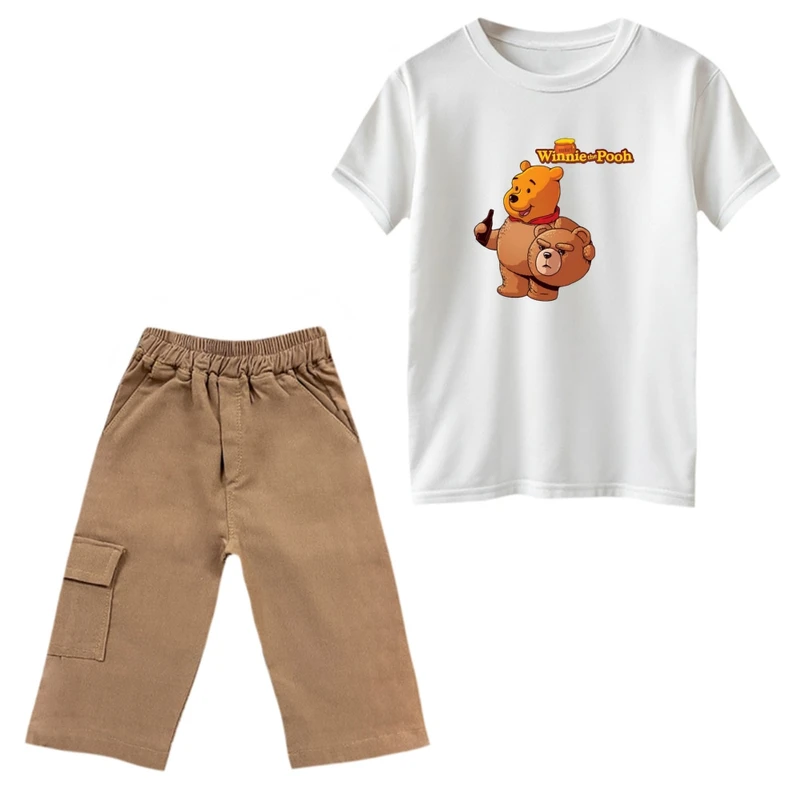 ست تی‌شرت و شلوارک پسرانه مدل پو