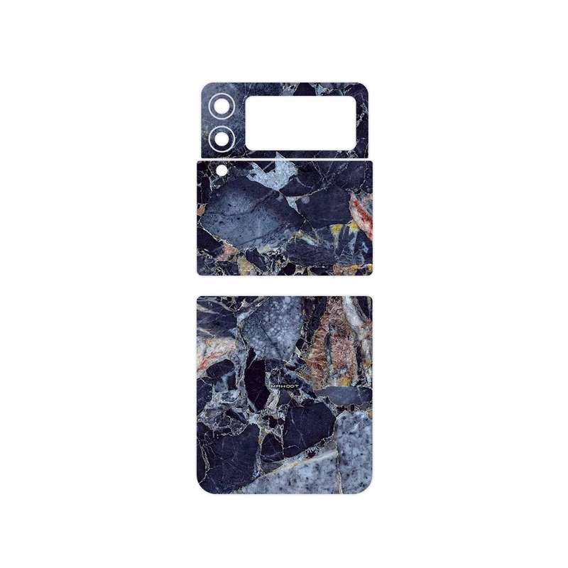 برچسب پوششی ماهوت مدل Broken black marble مناسب برای گوشی موبایل سامسونگ Galaxy Z Flip3 5G