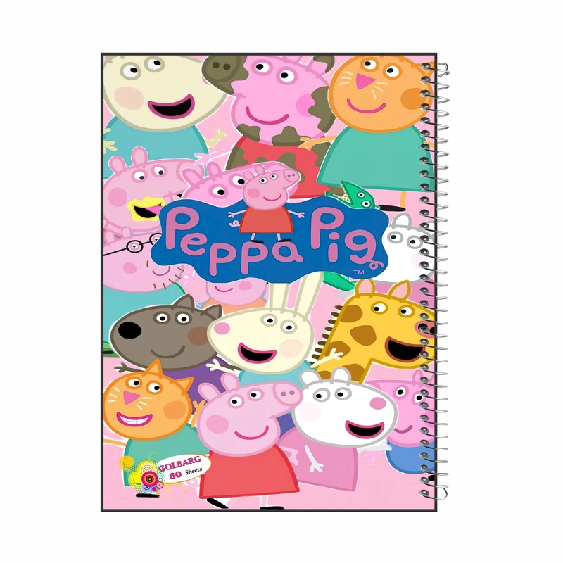 دفتر مشق 60 برگ گلبرگ مدل پپاپیک کد 5207