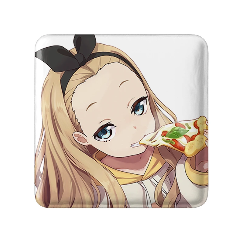 مگنت خندالو طرح کورومی انیمه لیکوریس ریکویل Lycoris Recoil  مدل مربعی کد 23097