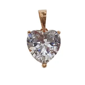 آویز گردنبند زنانه ژوپینگ مدل قلب تک نگین کد 513