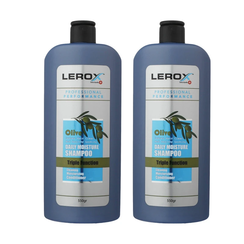 شامپو مو لروکس مدل روزانه زیتون وزن 550 گرم مجموعه 2 عددی