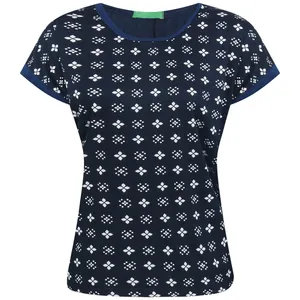 بلوز آستین کوتاه زنانه مدل گلدونه