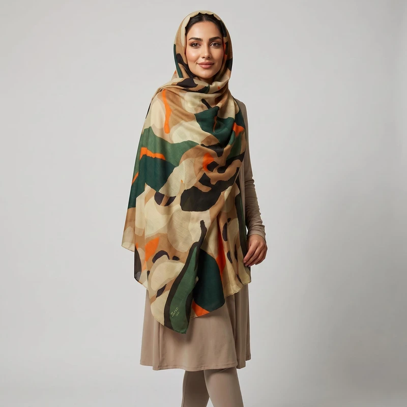 شال زنانه مدل نخ جدید 1401 مزونی طرح پاییزی کد ana-1901