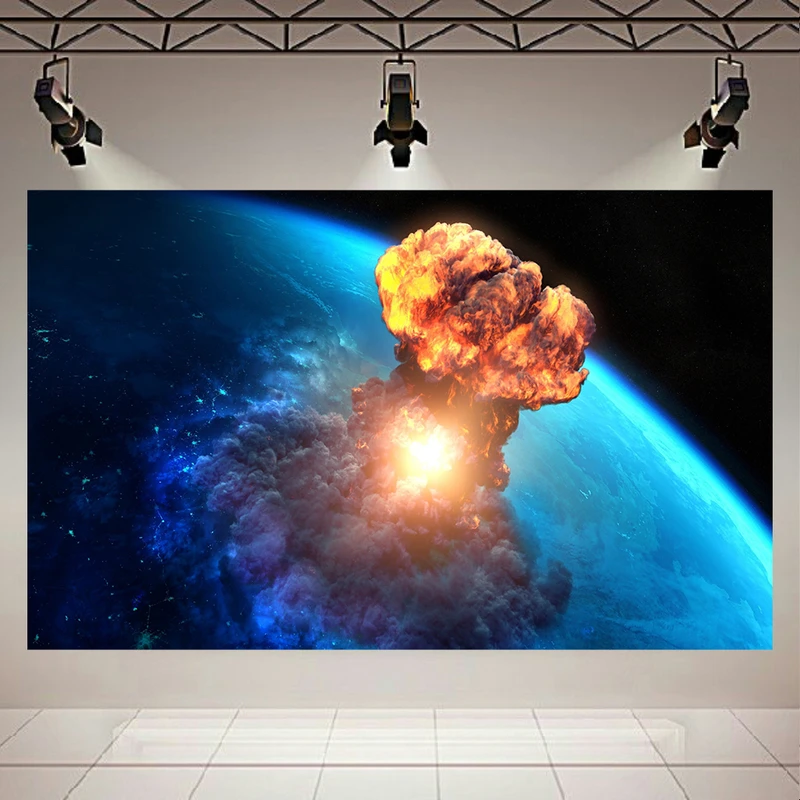 تابلو شاسی طرح کهکشان و ستارگان مدل انفجار بمب هسته ای کد AR588