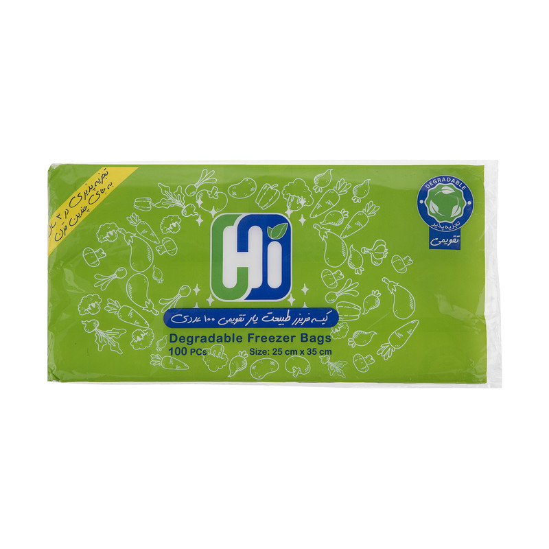 کیسه فریزر Hi مدل تجزیه پذیر بسته 100 عددی