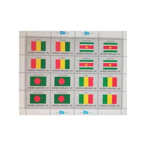 تمبر یادگاری مدل سازمان ملل پرچم مجموعه 16 عددی 