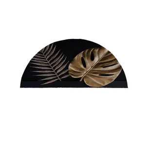  پادری مدل نیم دایره طرح کلاسیک برگ طلایی کد 8936سایز 90×45 سانتی