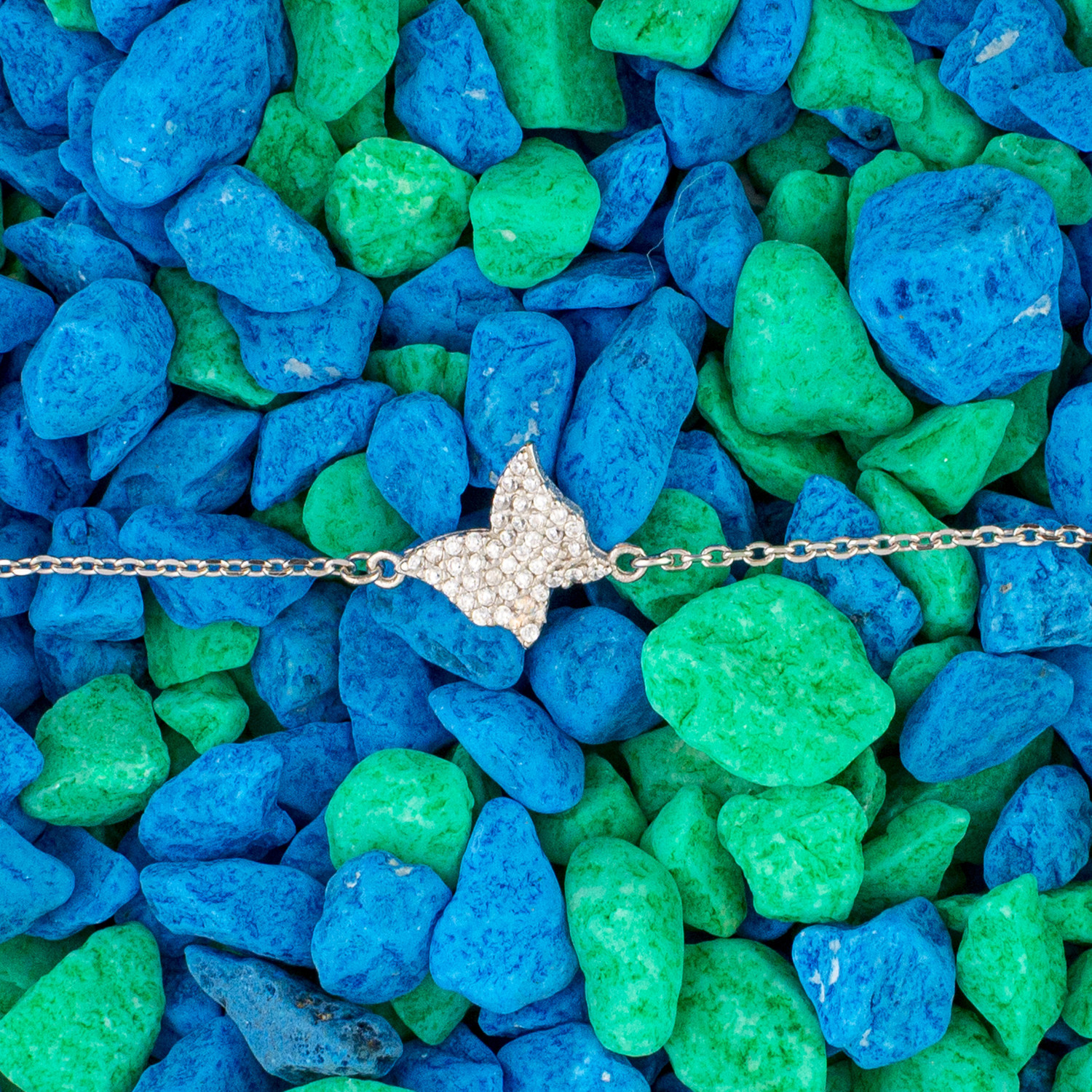 دستبند نقره زنانه آمیتیس مدل پروانه کد AMT-D037