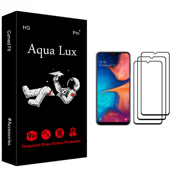 محافظ صفحه نمایش آکوا لاکس مدل +Pro مناسب برای گوشی موبایل سامسونگ Galaxy A20 بسته سه عددی