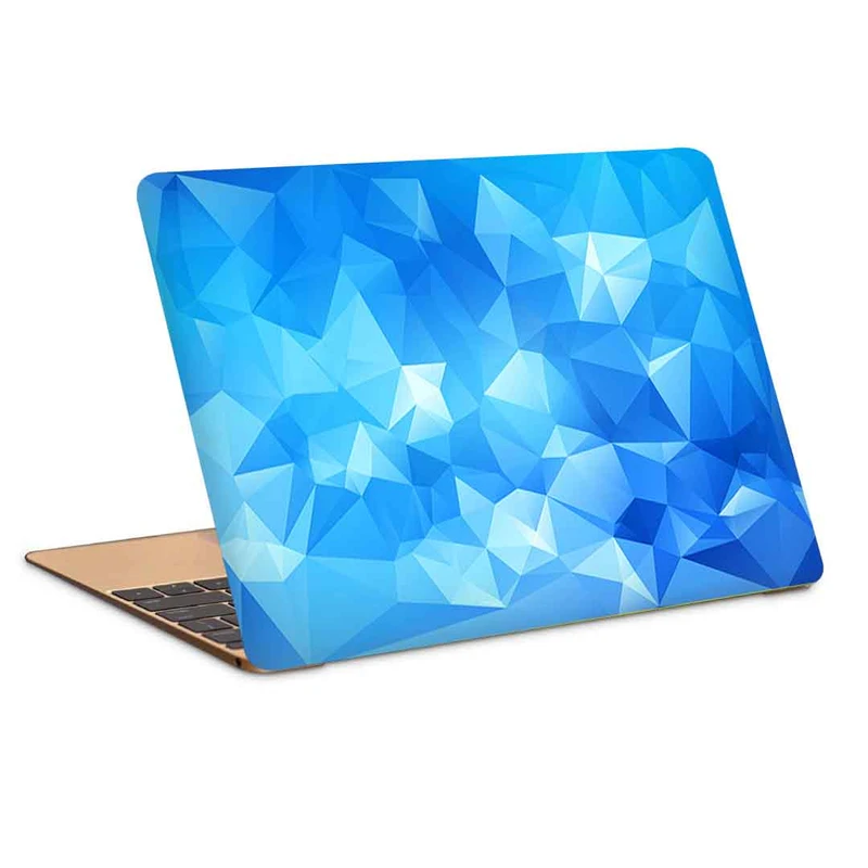 استیکر لپ تاپ طرح blue geometric polygonal کد c-92مناسب برای لپ تاپ 15.6 اینچ