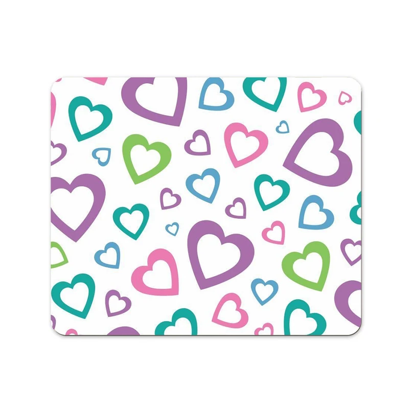 ماوس پد پاد آفرین طرح قلب های رنگی کد 726 سایز 19*24 سانتی متر