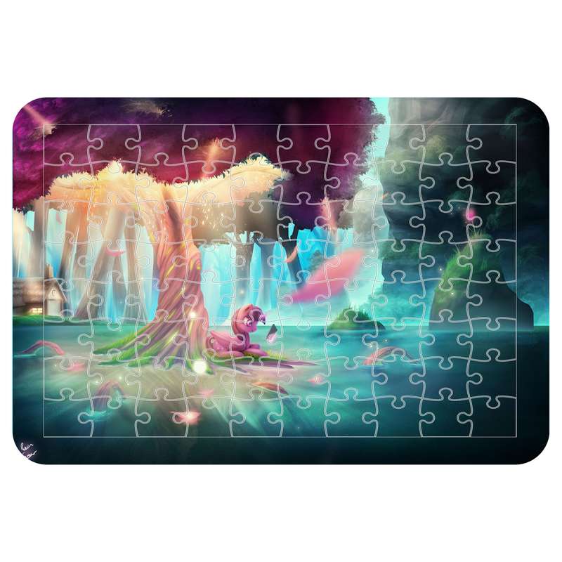 پازل 54 تکه اطلس آبی طرح کارتون یونیکورن  مدل P1550