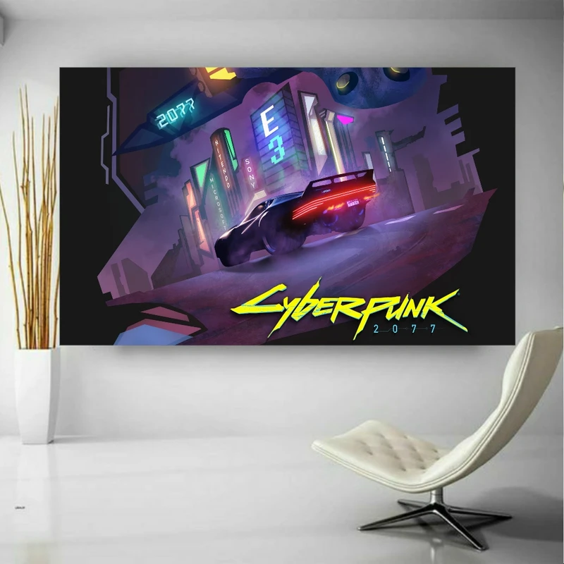 پوستر دیواری طرح گیم Cayber punk مدل SDP4047