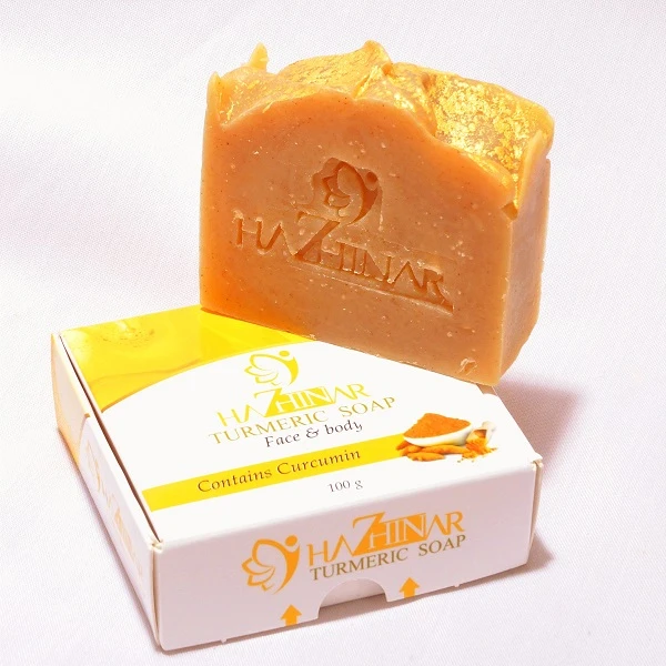 عکس شماره 4 : صابون شستشو هاژینار مدل زردچوبه وزن 100 گرم
