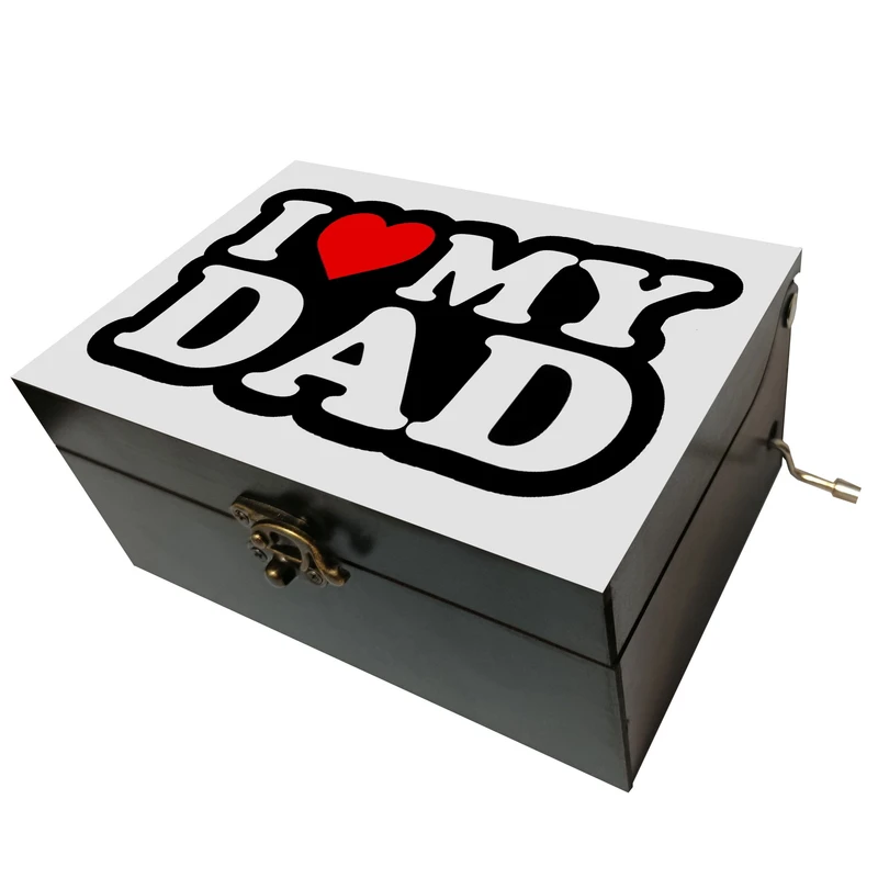 جعبه موزیکال مدل هندلی طرح بابا دوست دارم کد 1177