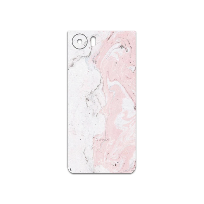 برچسب پوششی ماهوت مدل Blanco-Pink-Marble مناسب برای گوشی موبایل بلک بری Keyone-DTEK70