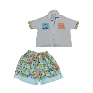 ست شومیز و شلوارک زنانه مدل نخی تایلندی 2