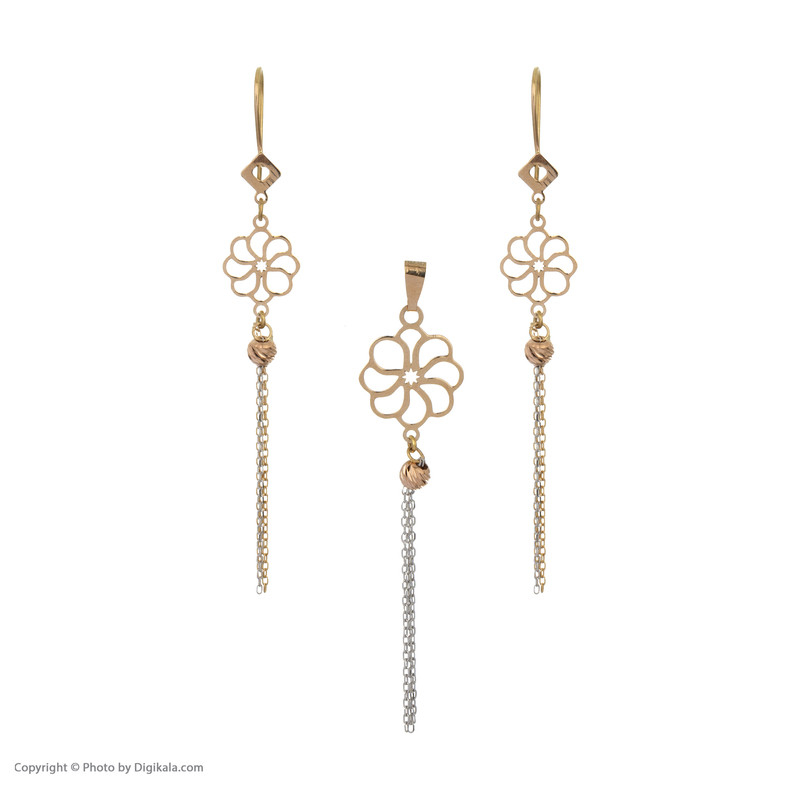 نیم ست طلا 18 عیار زنانه مایا ماهک مدل MS0432