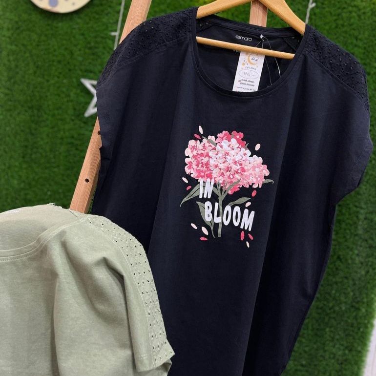 تی شرت آستین کوتاه زنانه اسمارا مدل bloom XXL 52 -  - 3
