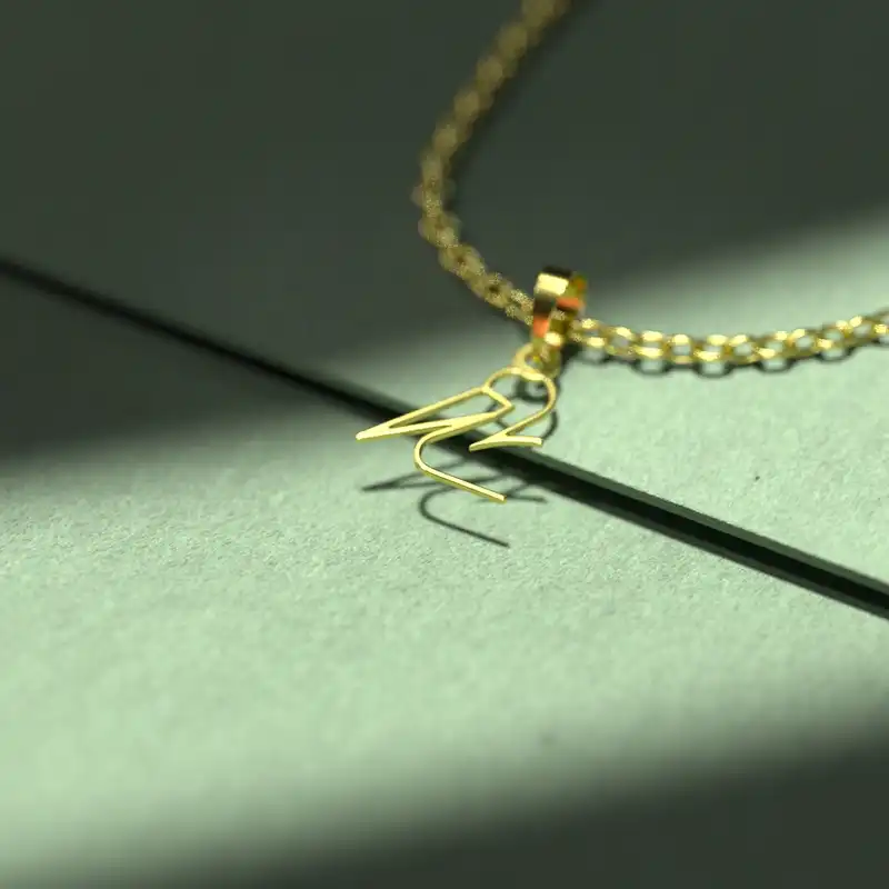 گردنبند طلا 18 عیار زنانه مدوپد مدل لک لک کد B3-1-1135