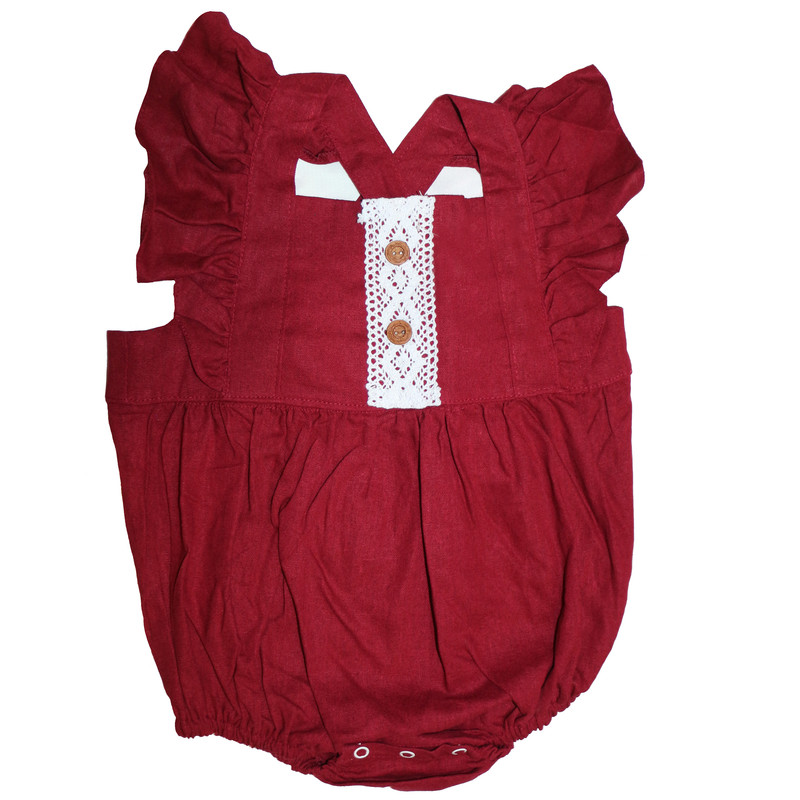 بادی دخترانه مدل ۰۱ رنگ زرشکی