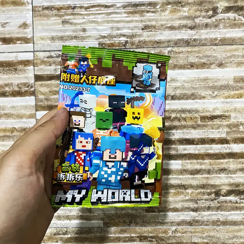 اسباب بازی شانسی مدل فیگور ماینکرافت طرح پایه دار کد 7-20233