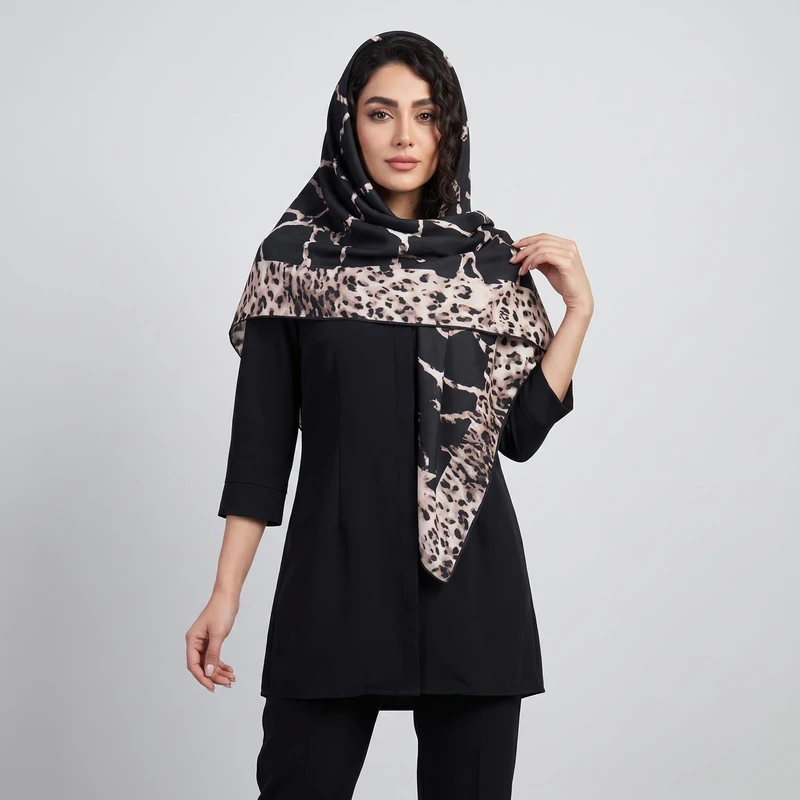 روسری زنانه مدل ماربل تابستانی قواره بزرگ کد 2858- a