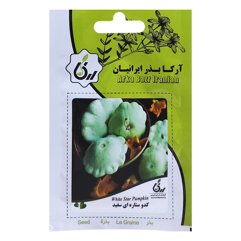 بذر کدو ستاره ای سفید آرکا بذر ایرانیان کد ARK-148