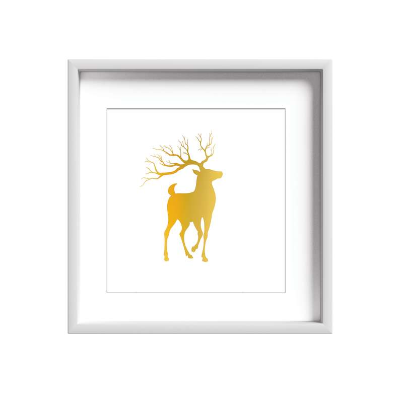 تابلو طلاکوب زرکات طرح گوزن مدل deer