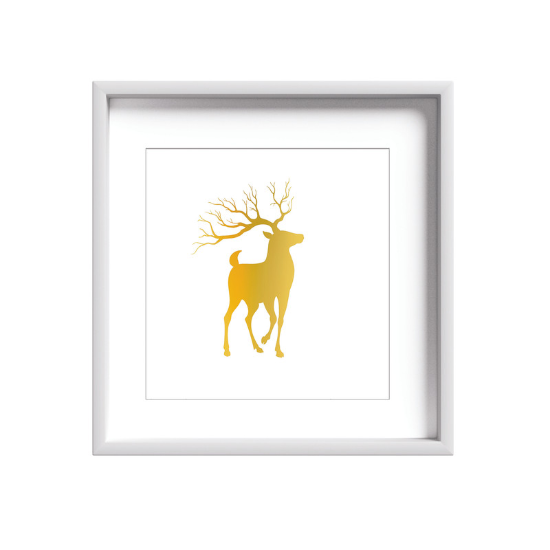 تابلو طلاکوب زرکات طرح گوزن مدل deer