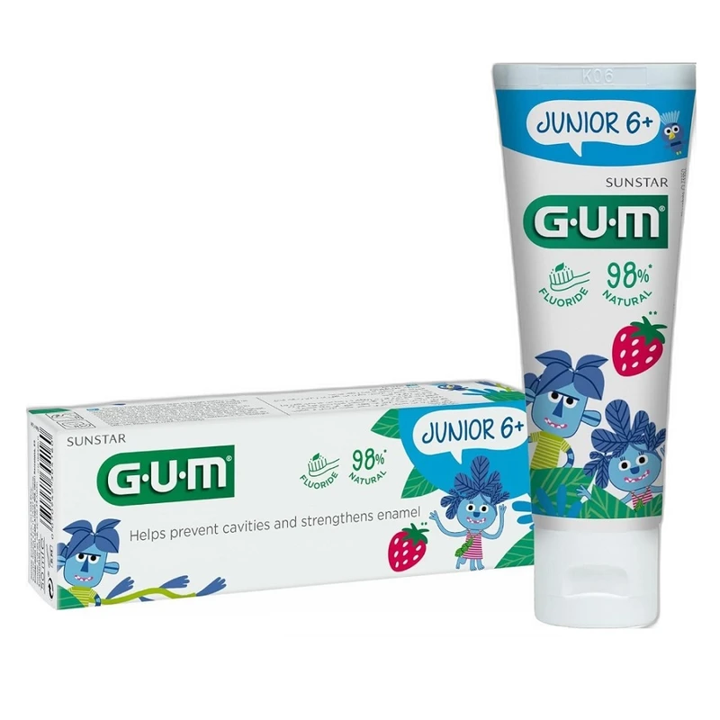 خمیردندان کودک جی یو ام مدل junior +6 حجم 50 میلی‌لیتر