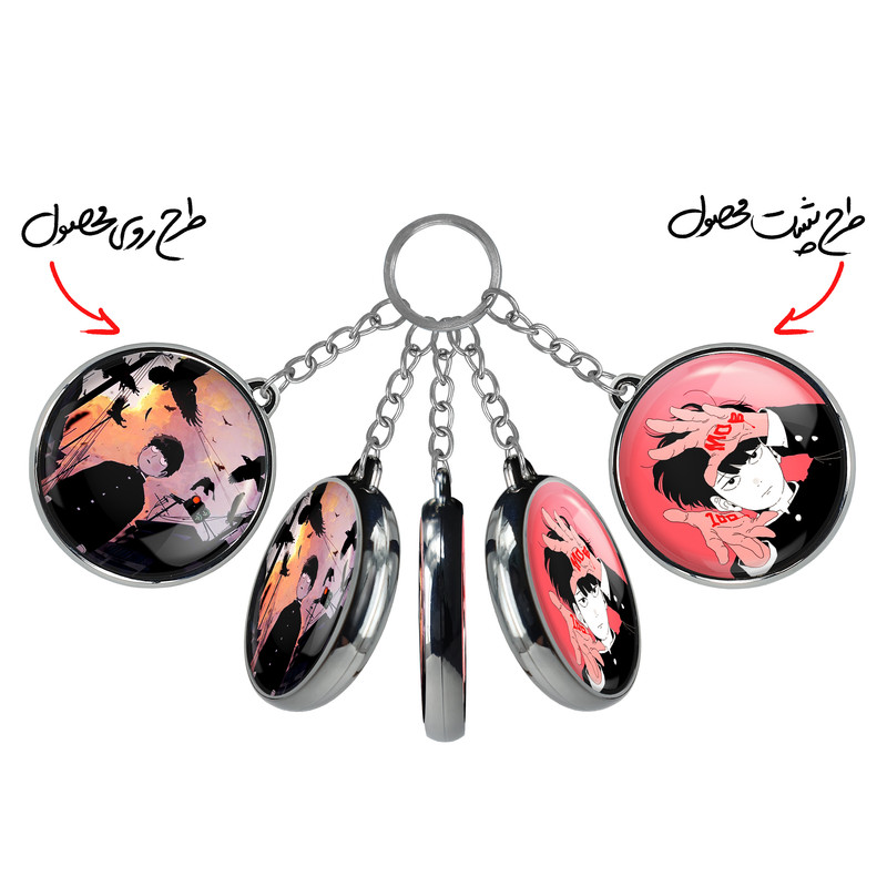 جاکلیدی خندالو طرح انیمه موب سایکو Mob Psycho 100 مدل دوطرفه کد 2442524427