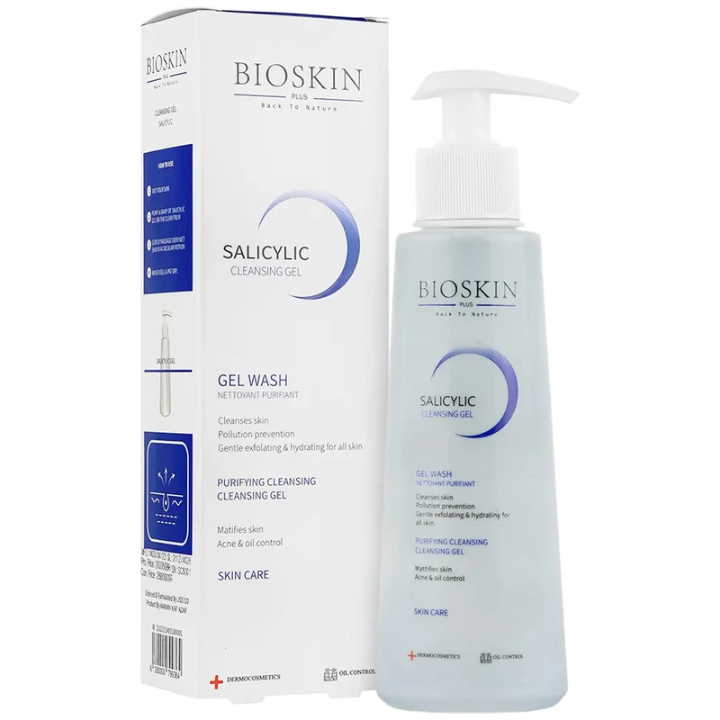 ژل شست و شو صورت بایو اسکین پلاس مدل سالیسیلیک حجم 200 میلی لیتر