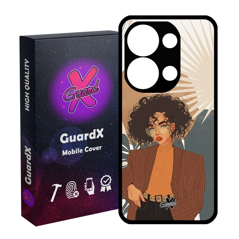 کاور گارد ایکس طرح Girl مدل Glass10369 مناسب برای گوشی موبایل شیائومی Redmi Note 13 Pro 4G / Poco M6 Pro 4G