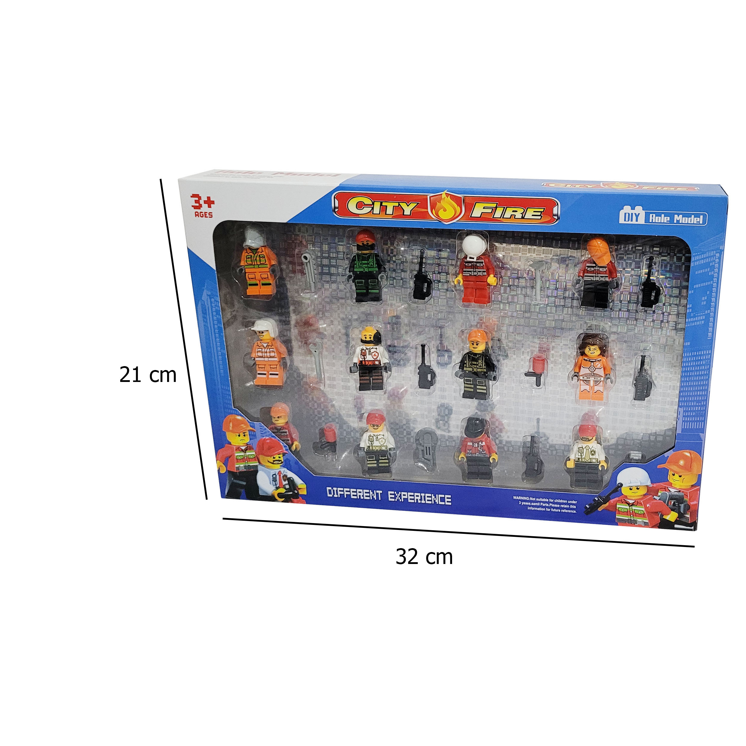 ساختنی مدل ادمک مینی فیگور اتشنشانی کد 8998 مجموعه 12 عددی