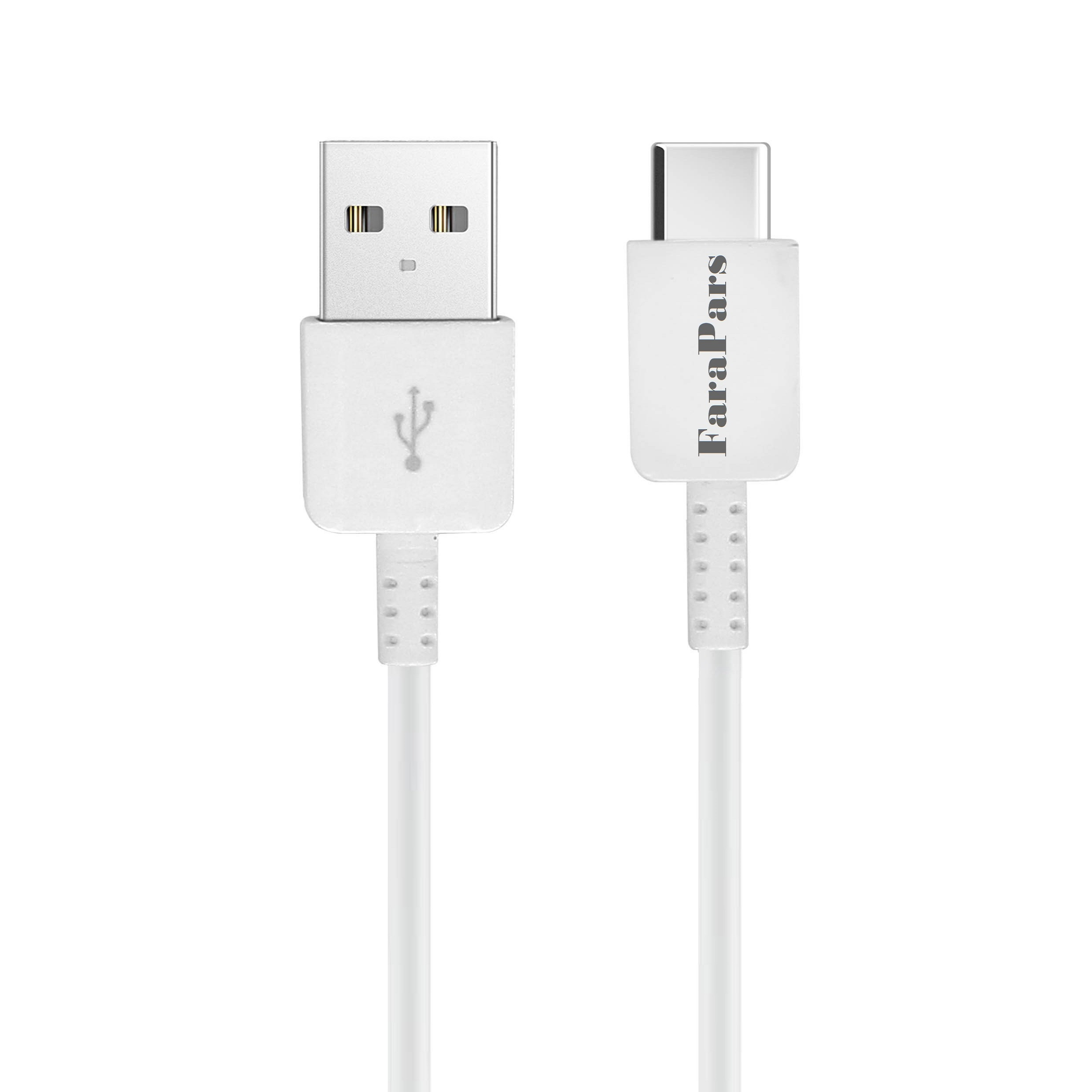 کابل تبدیل USB به USB -C فراپارس مدل P20 طول 1 متر
