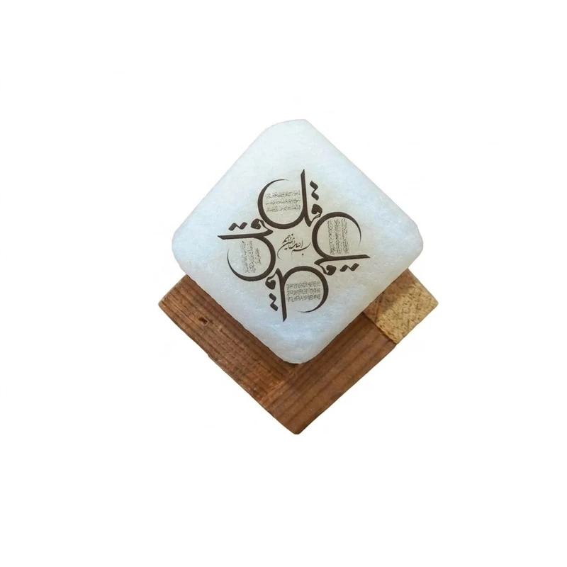 سنگ نمک دکوری مدل مکعب و پایه کد ۰۴