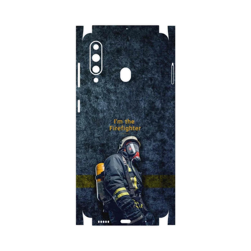 برچسب پوششی ماهوت مدل Firefighter-FullSkin مناسب برای گوشی موبایل سامسونگ Galaxy A60