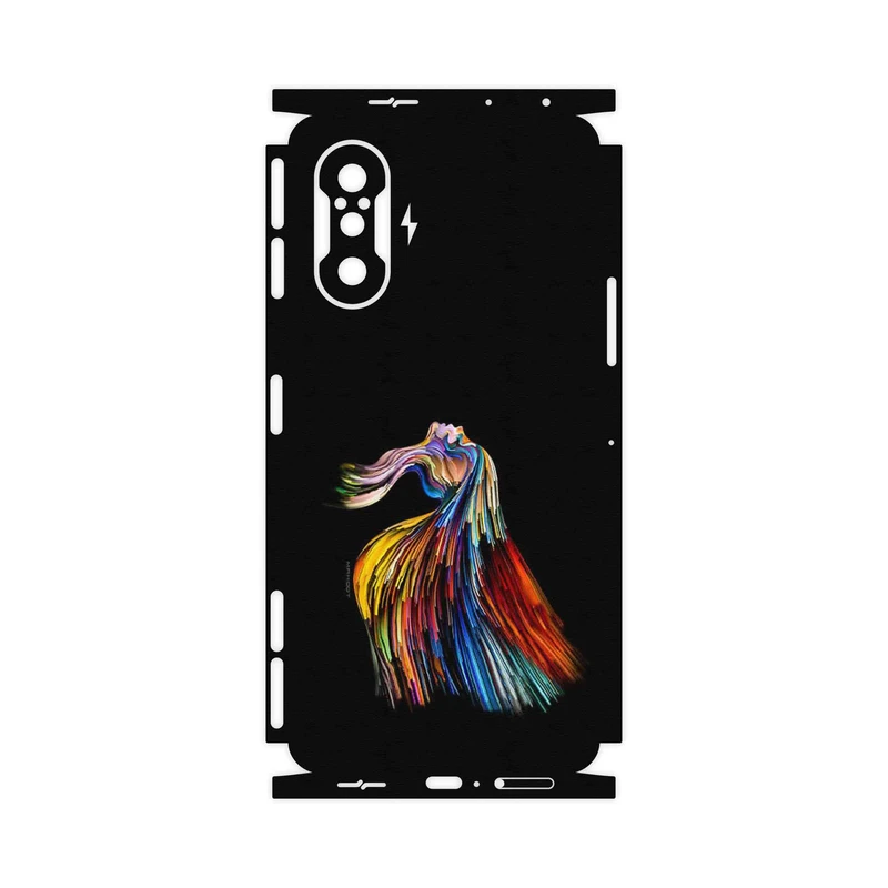 برچسب پوششی ماهوت مدل Rainbow Hair Digital Art-FullSkin مناسب برای گوشی موبایل شیائومی Redmi K40 Gaming