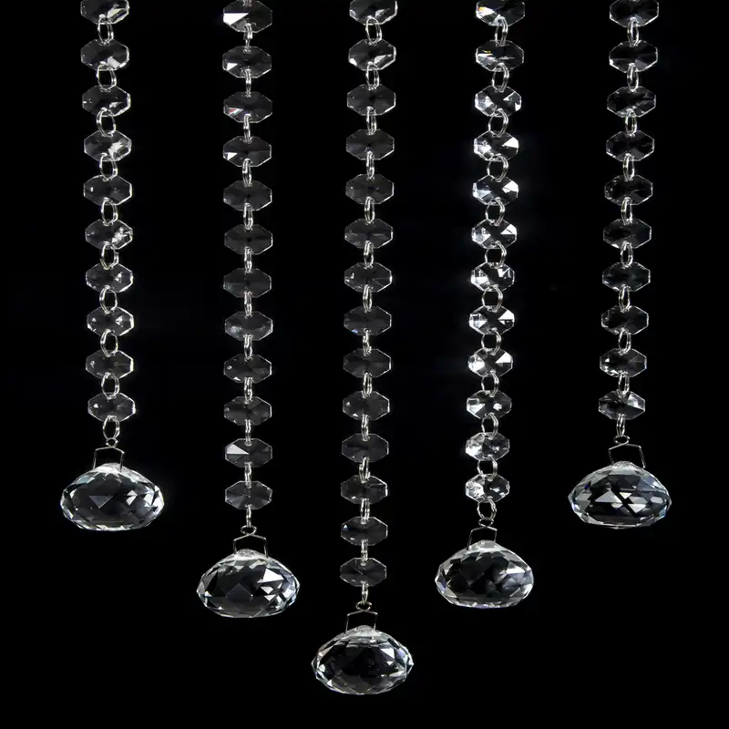 پرده ریسه ای مدل هلالی سایز 100x100سانتی متر