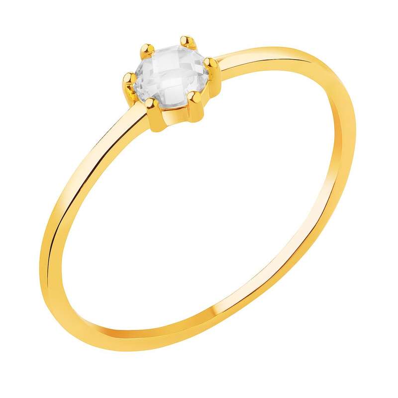  انگشتر طلا 18 عیار زنانه قیراط طرح تک سنگ کد GH3268