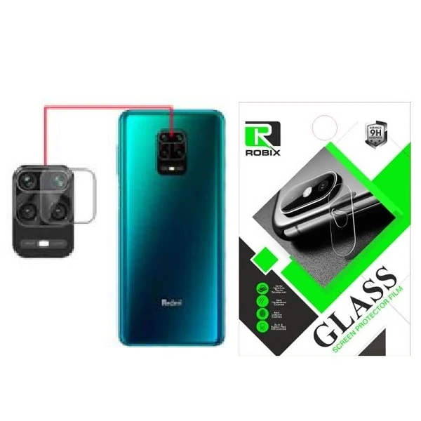 محافظ لنز دوربین روبیکس مدلSADRedmiNote9Sمناسب برای گوشی موبایل شیائومی Redmi Note 9S بسته 2عددی